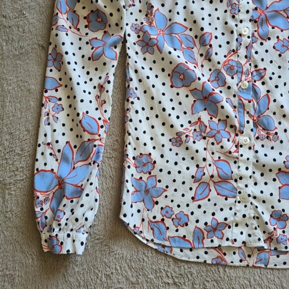 Veronica Beard Ashlynn Floral Silk Blouse size 4 - Picture 5 of 15